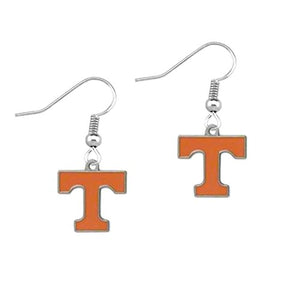 T Logo Dangle Earrings